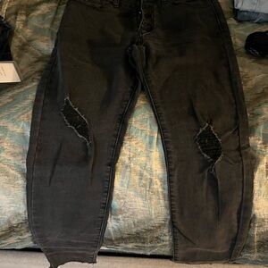 Judy Blue-  Distressed Black Jeans